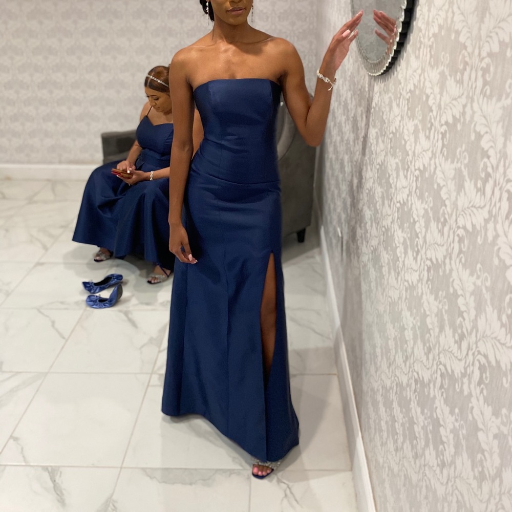 Alfred sung strapless dress